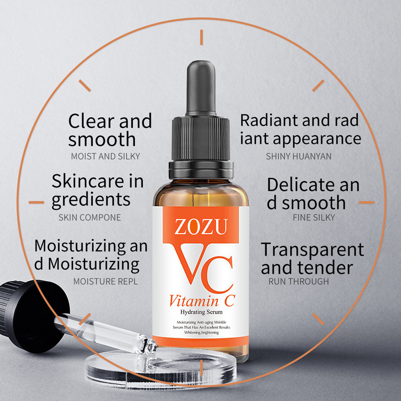 All-english ZOZU Vitamin C Essence for hydrating, shrinking pores, repairing and brightening skin. Cross-border export wholesale details Picture
