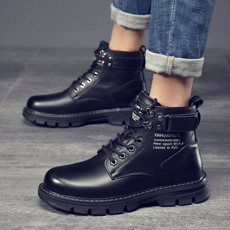 Martin Boots Men's 2024 Autumn Men's shoes New high-cut workwear men's thick-soled men's casual ankle boots leather boots Application Scenario