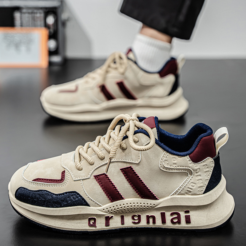 New men's shoes for Spring 2025: Breathable, trendy and versatile men's shoes, thick-soled sports shoes, casual running dad shoes Application Scenario