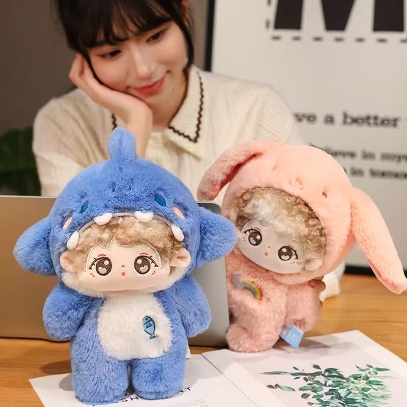 鲨鱼毛绒玩具公仔娃娃毛绒公仔DIY创意玩偶儿童玩偶礼物可爱鲨鱼玩偶