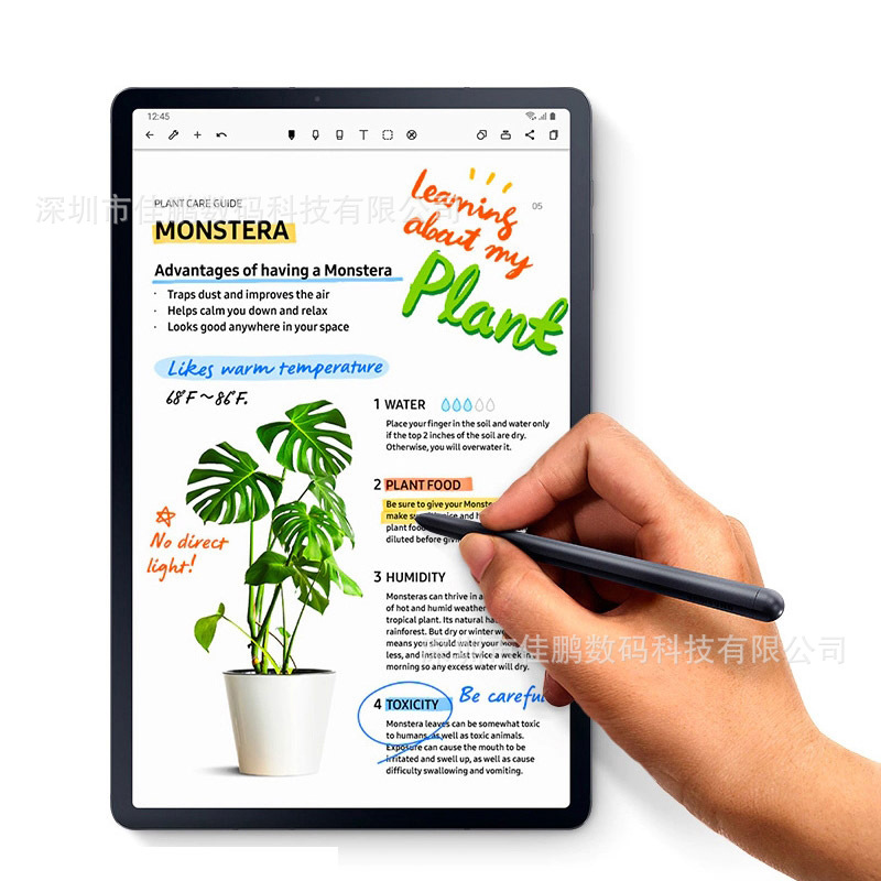 Applicable to Galaxy Tab S6lite stylus P610, P615 stylus S7/S9 electromagnetic pen with pressure sensing Application Scenario