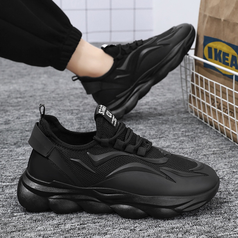 New breathable mesh shoes for men in summer, Korean style trendy and versatile height-increasing sports shoes, casual dad shoes for men Application Scenario