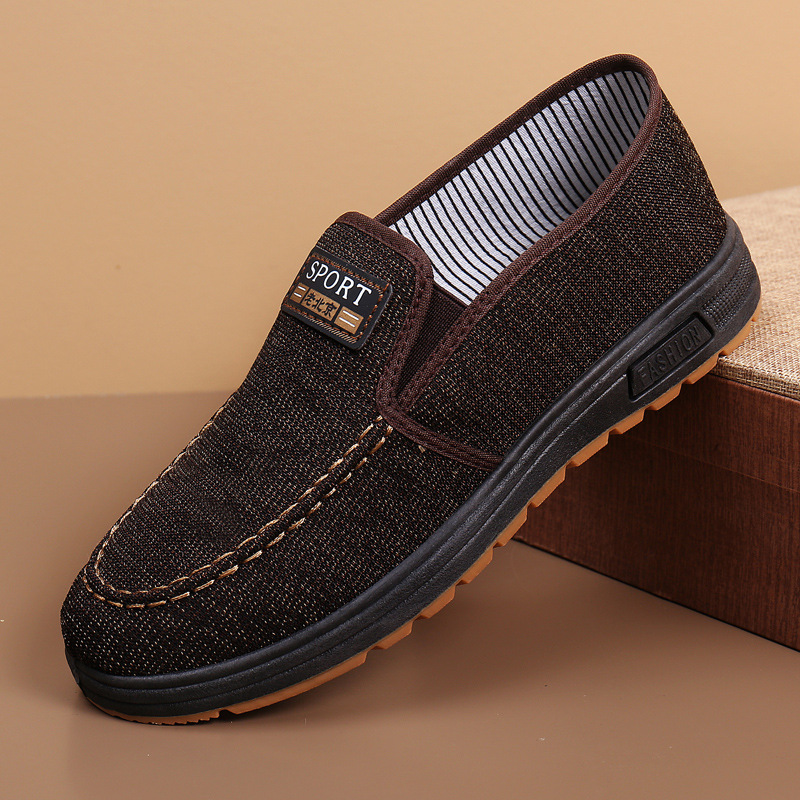 In the spring of 2022, a new style of old Beijing cloth shoes for men, Dad's casual walking shoes, a single shoe for middle-aged and elderly men full figure