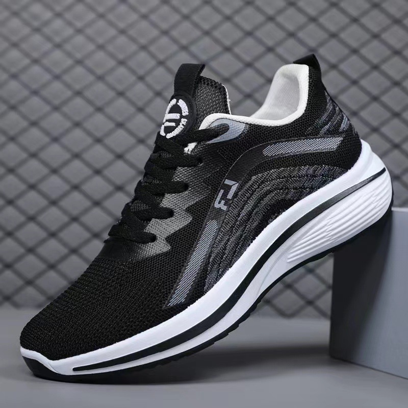 Wholesale of the 2023 new style of breathable sports shoes made of woven fabric, popular men's casual shoes, and lightweight running shoes with mesh details Picture