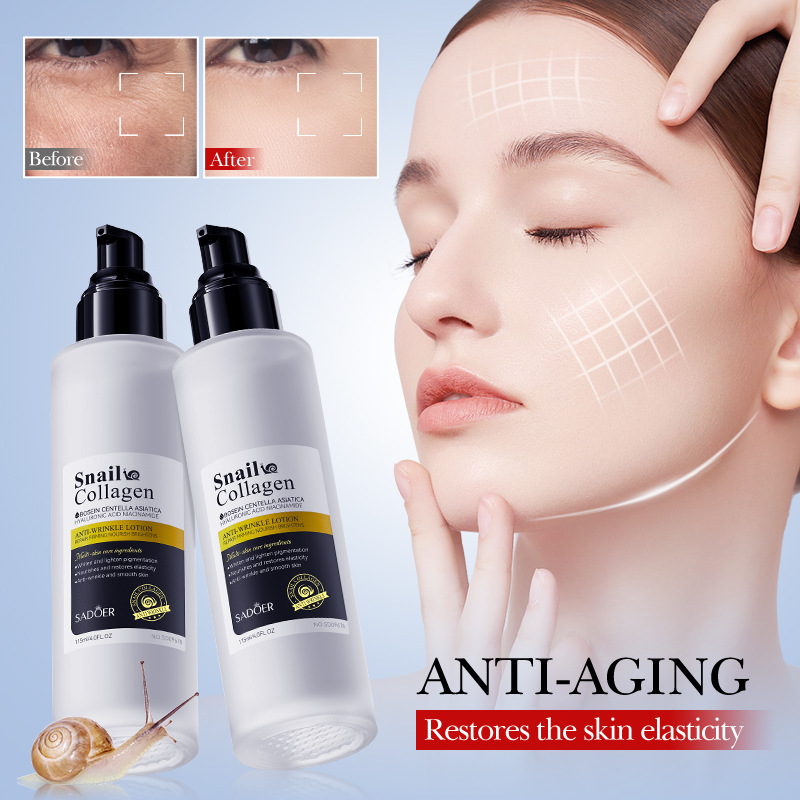 SADOER Snail Collagen Anti-wrinkle skin Care Product Set, facial cleanser and cream cross-border export wholesale Specification drawing