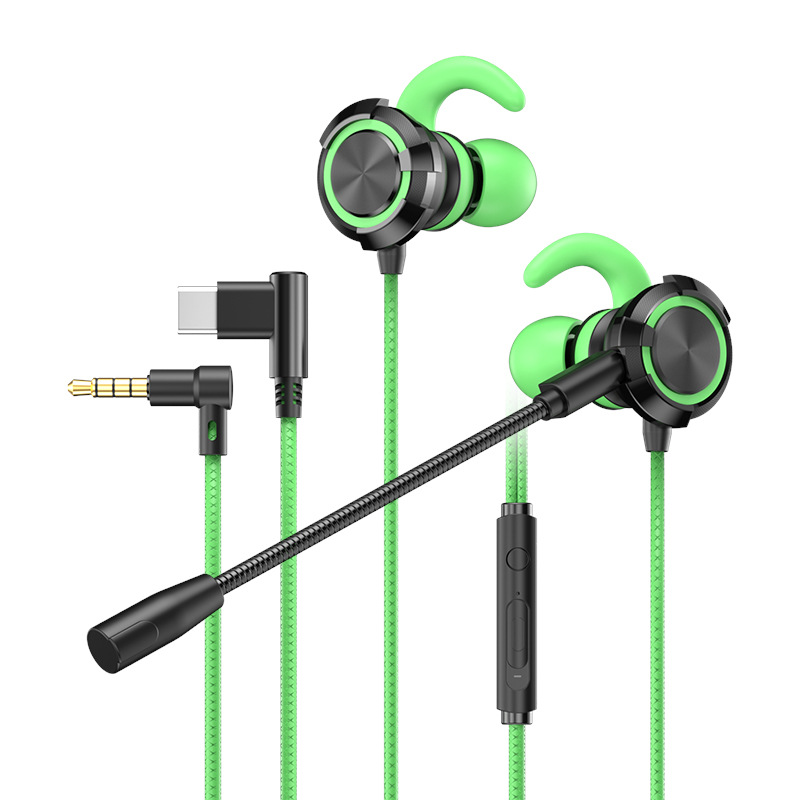 type-c gaming wired headphones are in-ear sound positioning headphones suitable for Apple, Samsung, VIVO and Huawei mobile phones Item Picture