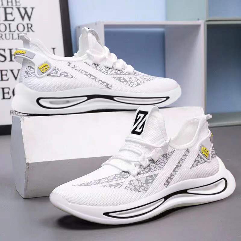 Men's trendy, breathable summer new net shoes, men's white sneakers, men's casual shoes manufacturer wholesale men's shoes Specification drawing