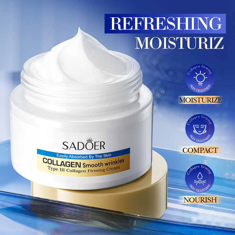 Full English SADOER Type III collagen anti-wrinkle and firming skin care product set, face cream and essence cross-border export wholesale details Picture