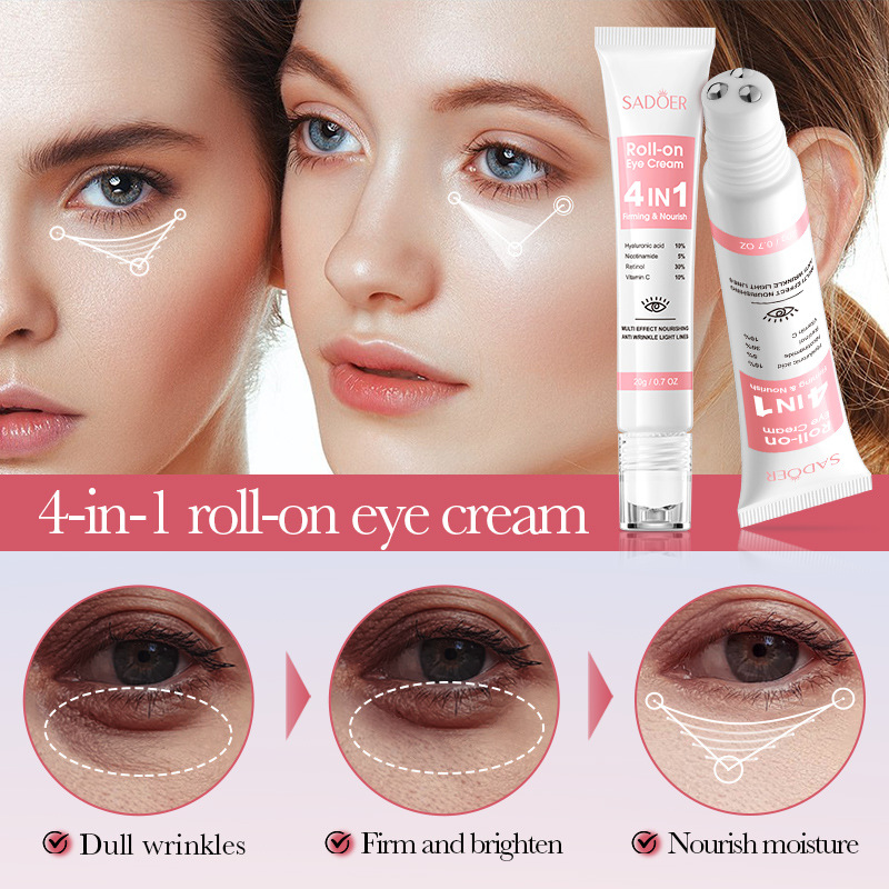 Cross-border wholesale of SADOER Four-in-One Multi-effect Firming and Nourishing Eye Cream and moisturizing eye cream in English Application Scenario