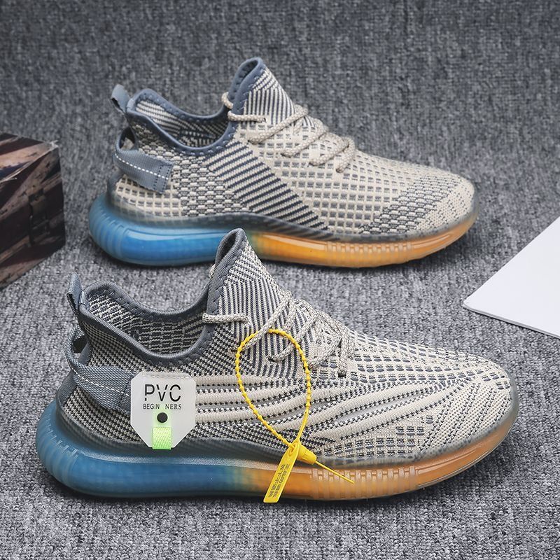 2024 Summer Breathable fei-woven men's shoes, coconut shoes, men's sports shoes, casual shoes, trendy online shoes, men's shoes wholesale details Picture
