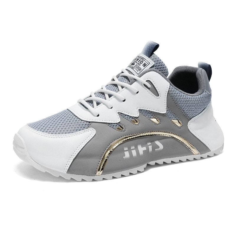 New breathable mesh shoes for men in summer, Korean style trendy and versatile soft-soled sports shoes, casual dad trendy shoes Item Picture