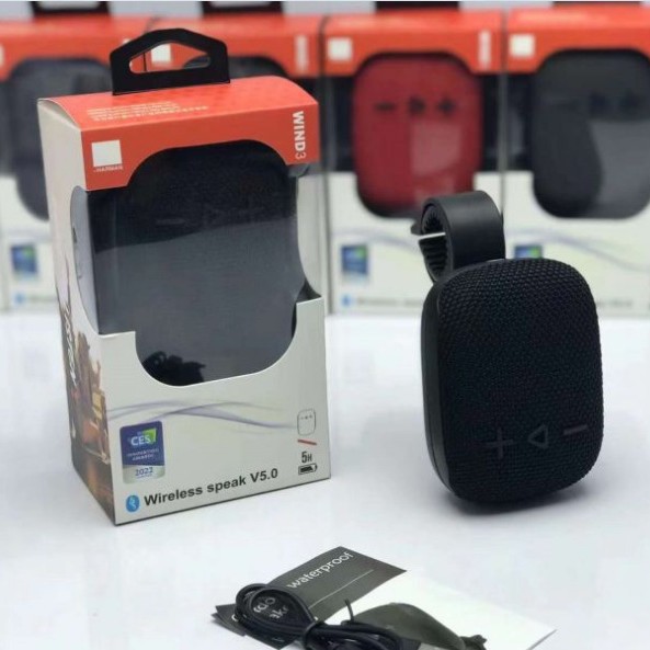 Wireless Bluetooth speaker WIND3 Outdoor wireless waterproof cycling with a fixed frame, small speaker with card insert Item Picture