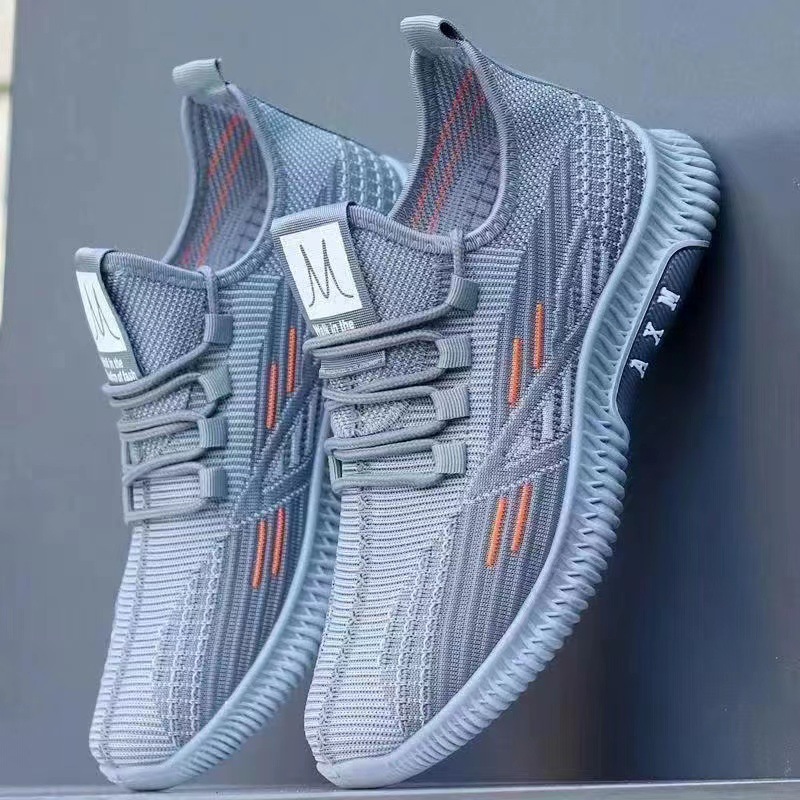 Wholesale of 2025 Spring and Autumn casual men's shoes, running shoes, mesh sports shoes, breathable Korean-style casual shoes with flying mesh details Picture