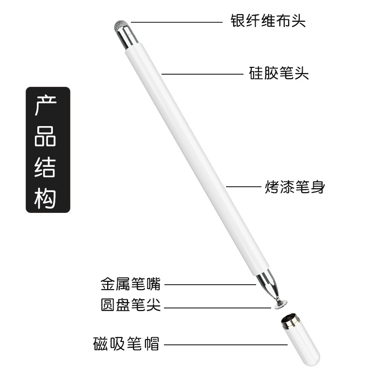 Capacitive pen is universal and suitable for ipad, mobile phone touch screen, touch pen, disc cloth tip, two-in-one tablet, drawing and handwriting Application Scenario