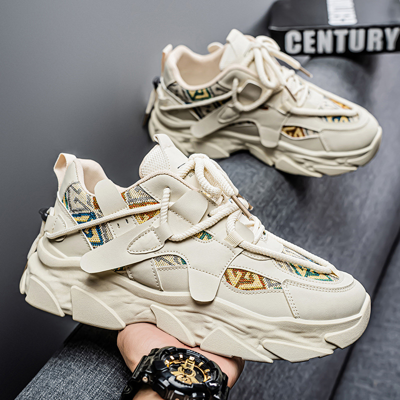New breathable summer men's shoes, men's sports shoes, trendy and versatile thick-soled casual running dad shoes, trendy shoes Application Scenario