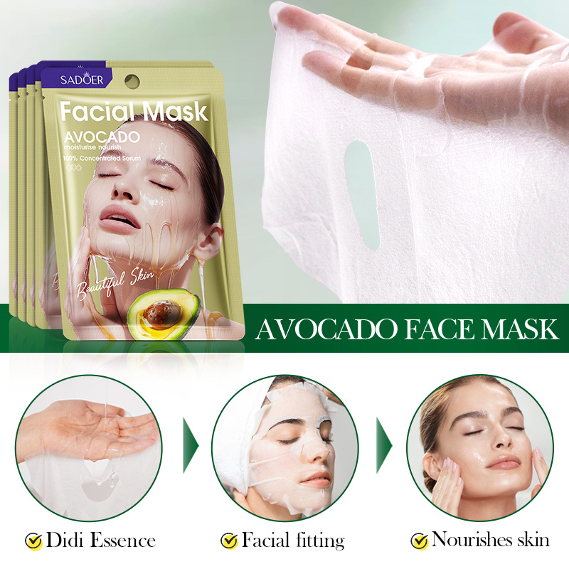 Cross-border wholesale of SADOER avocado Moisturizing and Nourishing Mask and Hydrating and Nourishing Mask in English Application Scenario
