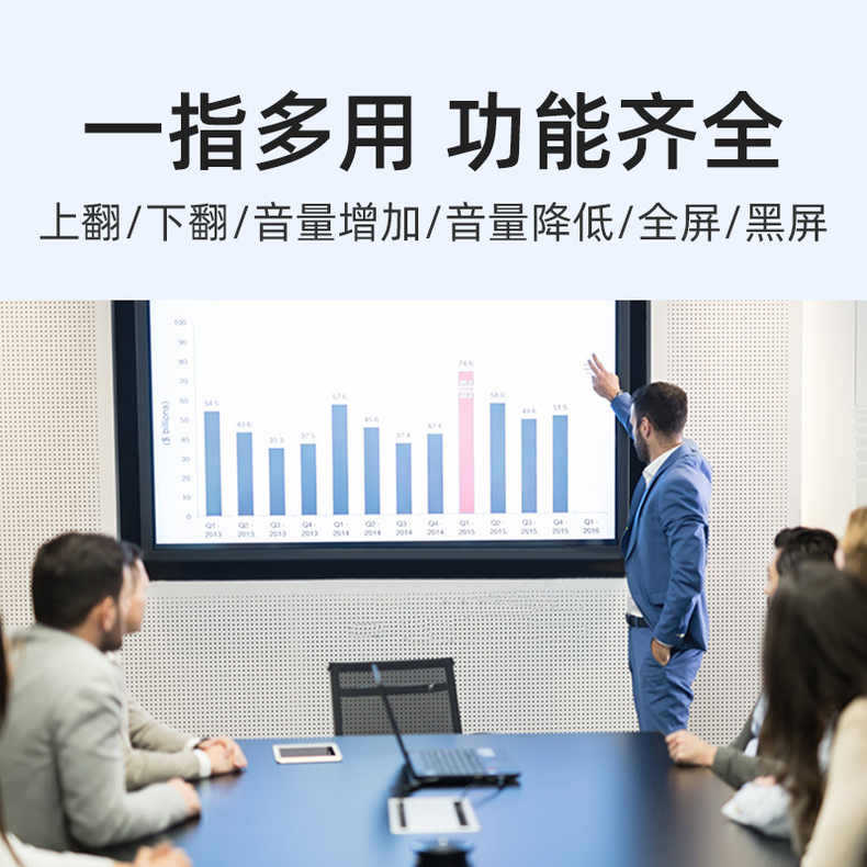 PPT remote control ring, computer photo browsing, web page volume control, teacher presentation, projector page turning remote control Specification drawing