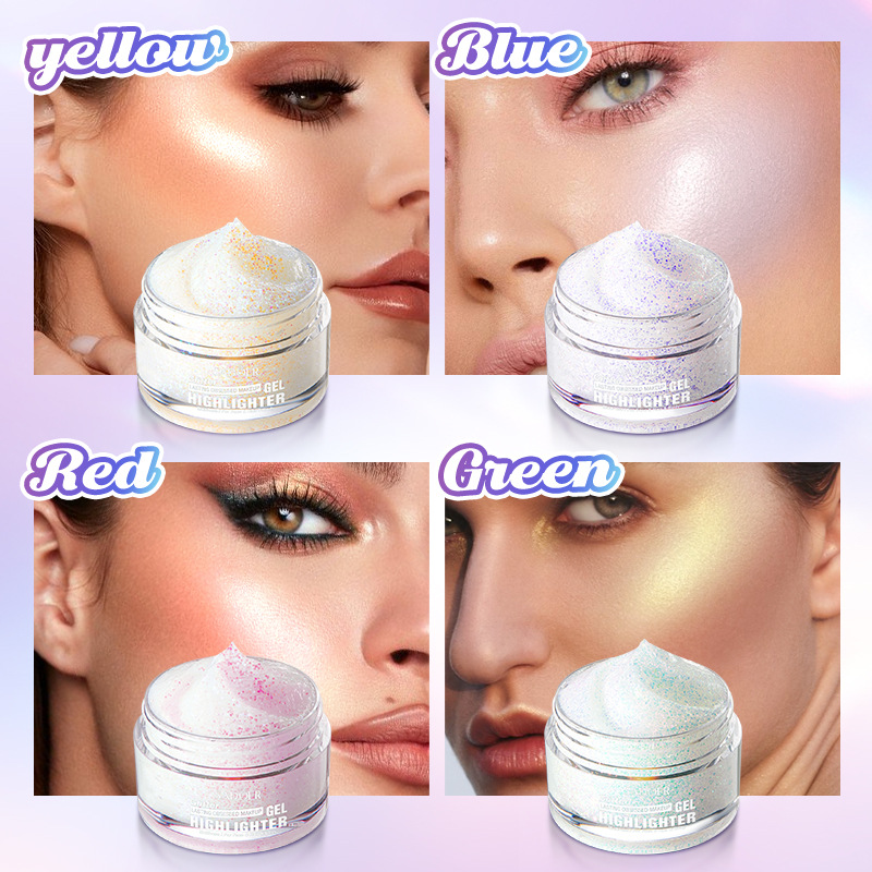All-english SADOER Radiant High-Gloss Gel for Facial high-gloss Makeup Gel cross-border export wholesale Application Scenario