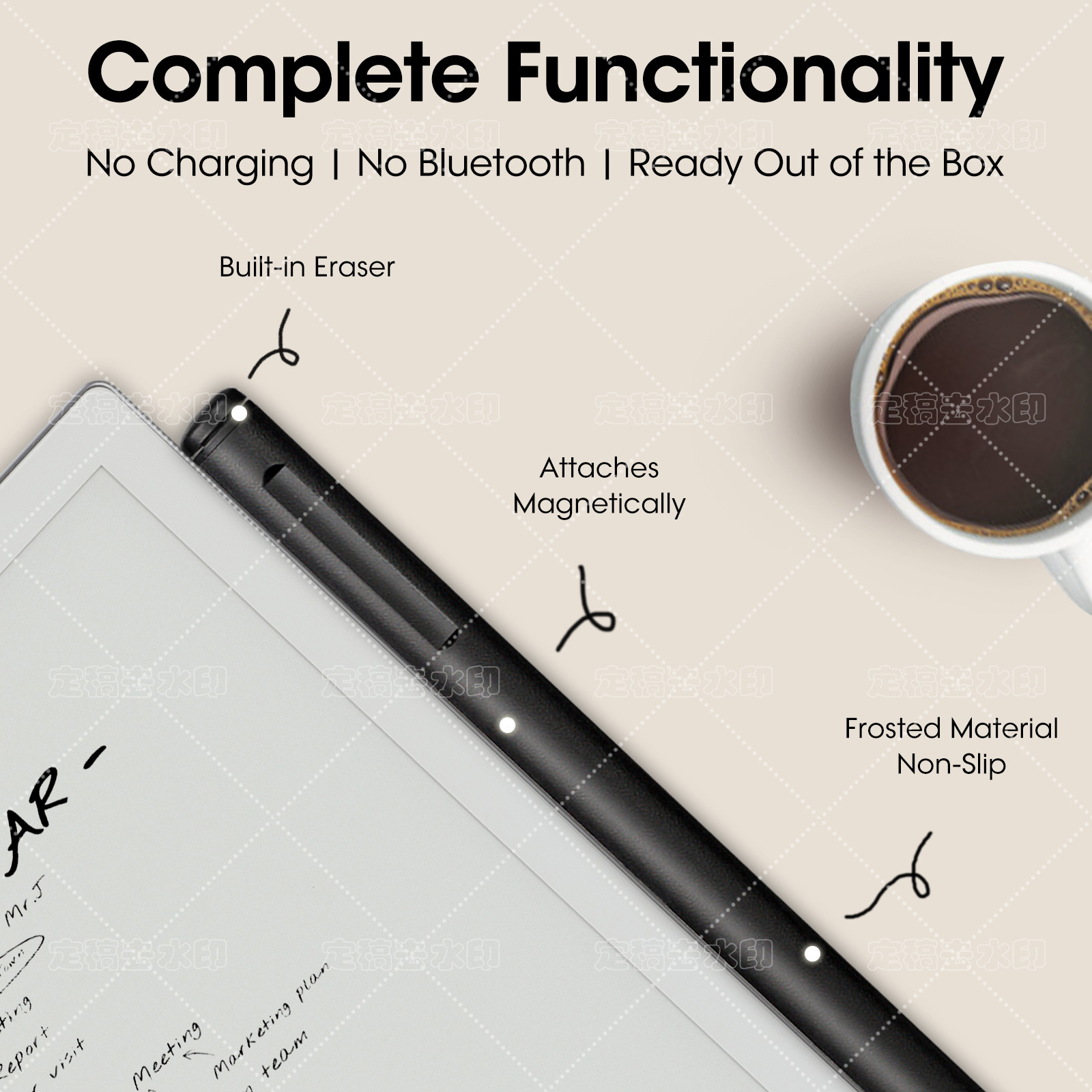 The EMR universal passive electromagnetic pen is compatible with the remarkable 2/ Xiaoyuan Tutoring pressure-sensitive stylus full figure