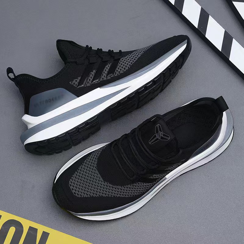 Wholesale of 2025 new trendy men's shoes, versatile casual running shoes, soft-soled, breathable and lightweight woven sports shoes details Picture
