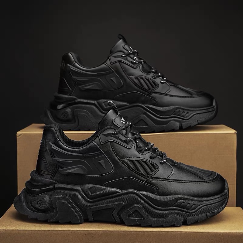 New breathable white men's shoes for spring, Korean style versatile insole height-increasing sports shoes, casual dad shoes for men Application Scenario