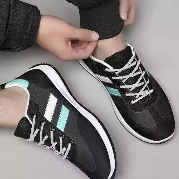 2025 New running sports shoes, summer breathable men's board shoes, Korean style trendy, lightweight, comfortable and versatile men's sports shoes Specification drawing