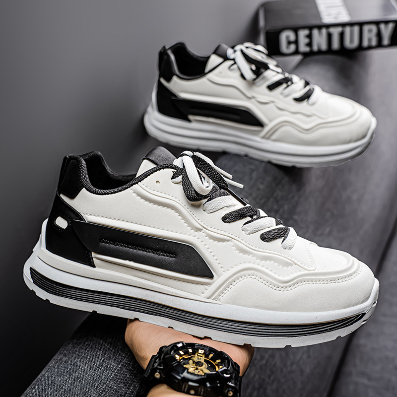 Men's Spring 2025 new breathable casual sports shoes, anti-slip soft-soled white sneakers, men's trendy dad shoes Application Scenario
