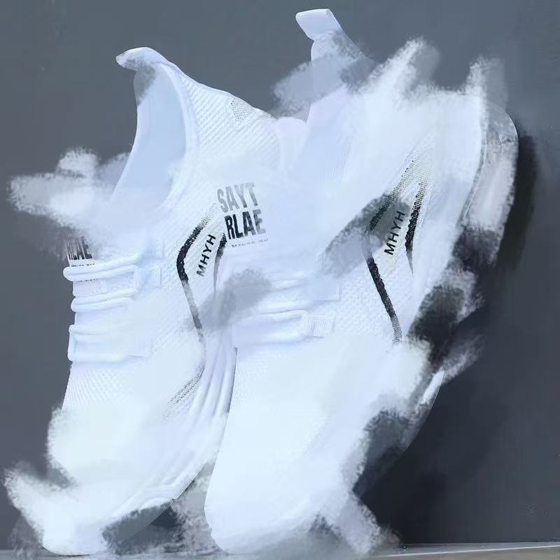 Men's shoes 2025 Summer release: Comfortable sports shoes, men's breathable white sneakers, breathable casual shoes, men's export wholesale details Picture
