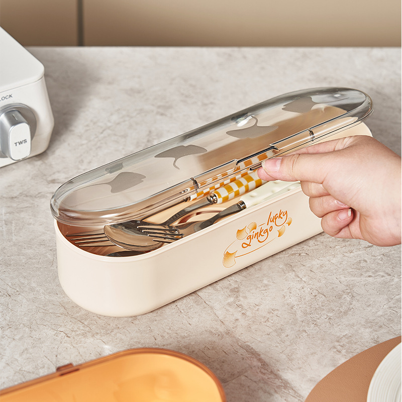 C64-528 Xingyun Jinyu Chopstick Box with lid Chopstick box 筷笼 kitchen storage with spoon for draining water storage detail image 13