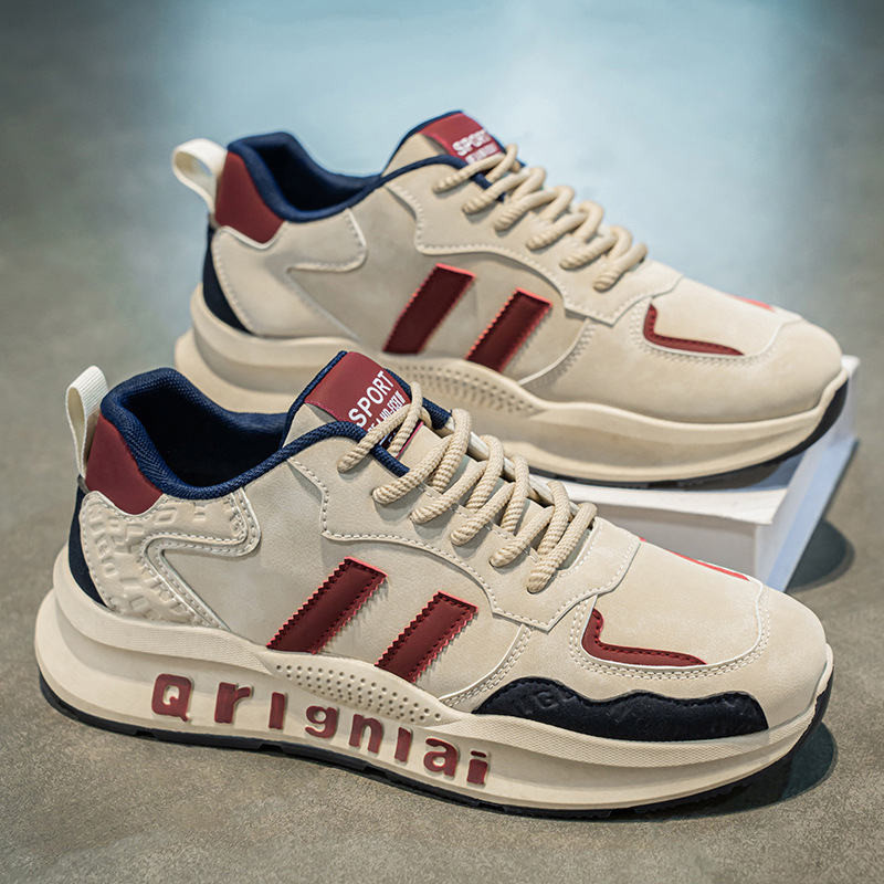 New men's shoes for Spring 2025: Breathable, trendy and versatile men's shoes, thick-soled sports shoes, casual running dad shoes full figure