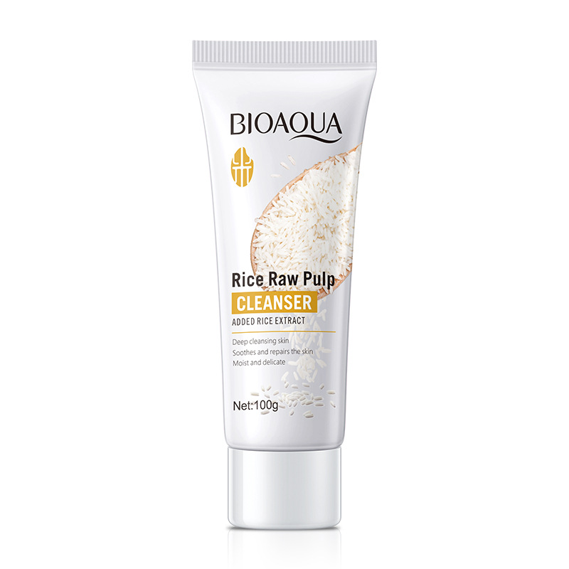 Cross-border wholesale of all-English BIOAQUA Rice puree Facial cleanser Item Picture
