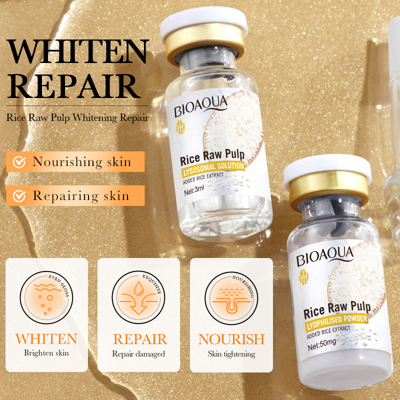 BIOAOUA Rice Puree Whitening and Repairing Freeze-dried Powder Set, cross-border export wholesale of freeze-dried powder Specification drawing