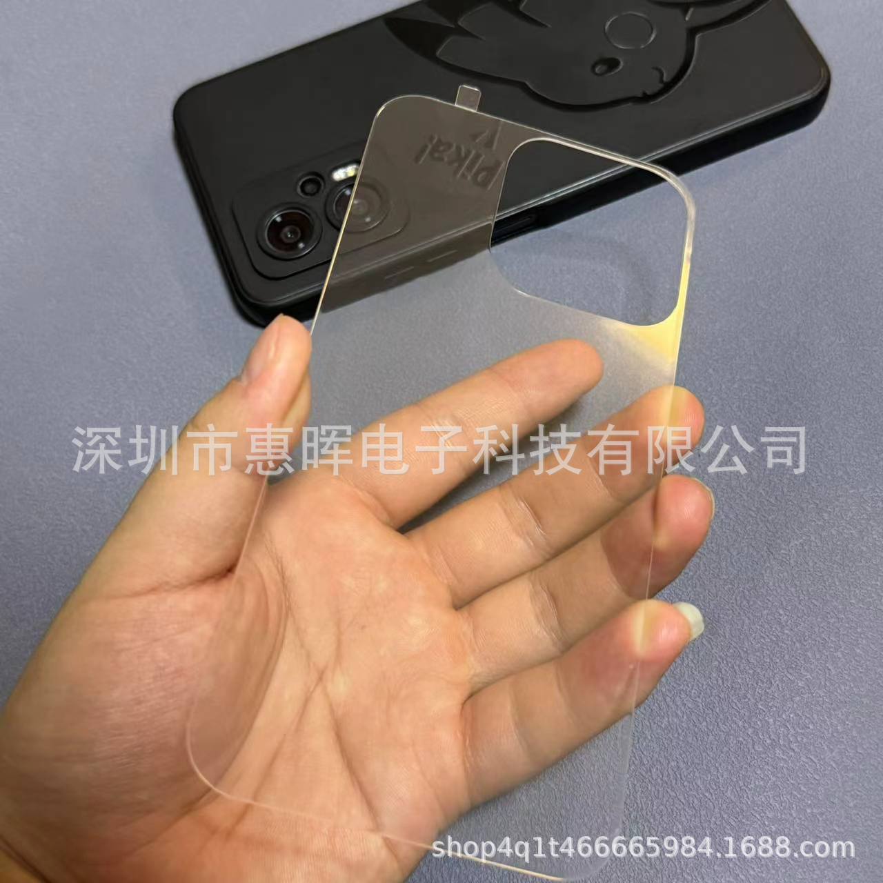 Suitable for Apple 16ProMax tempered film transparent back film, iPhone15 high-definition glass scratch-resistant protection back film details Picture
