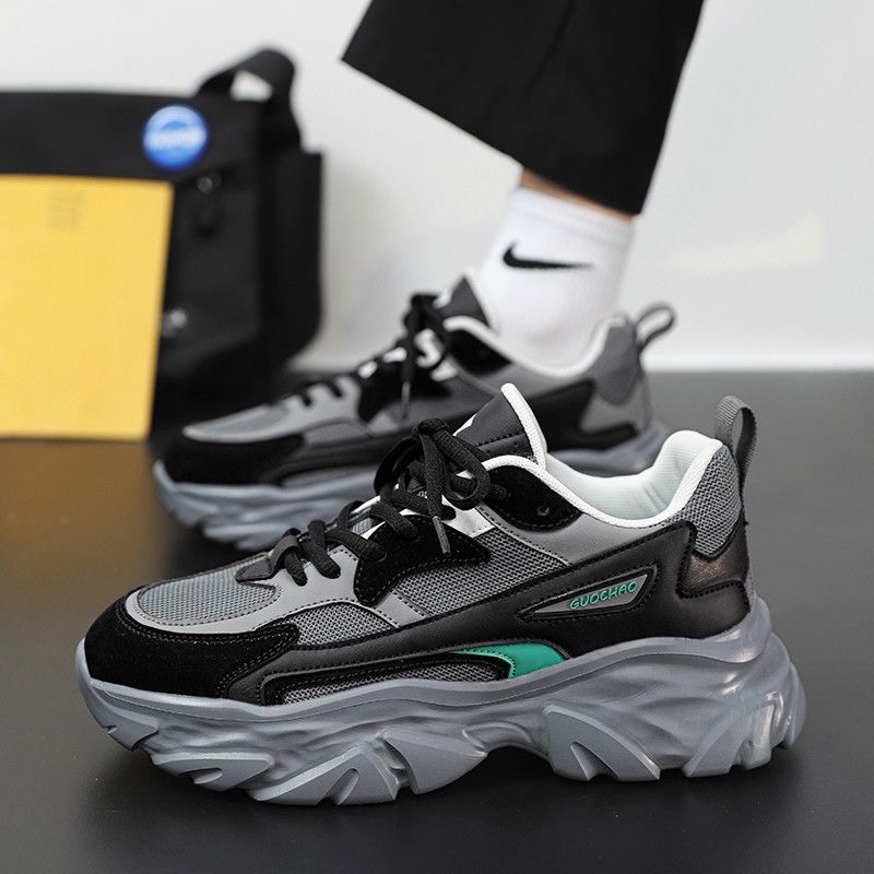 Summer men's shoes 2024 new breathable mesh shoes for men, trendy and versatile thick-soled sports shoes, casual dad shoes for men Application Scenario