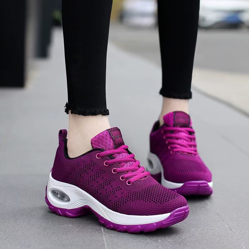 New women's tennis shoes, Korean style, trendy, versatile, sporty, comfortable, breathable, casual, anti-slip white sneakers, student sports shoes full figure