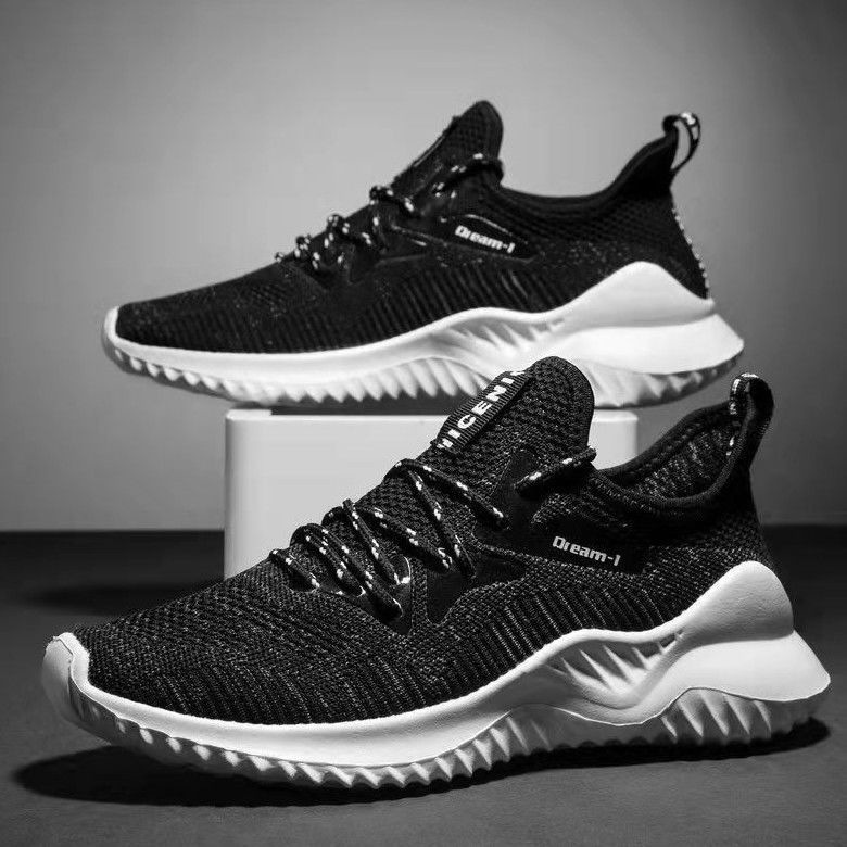 Men's Shoes 2024 Autumn New Men's sports shoes, popular flying woven breathable running shoes, casual men's shoes manufacturer wholesale details Picture