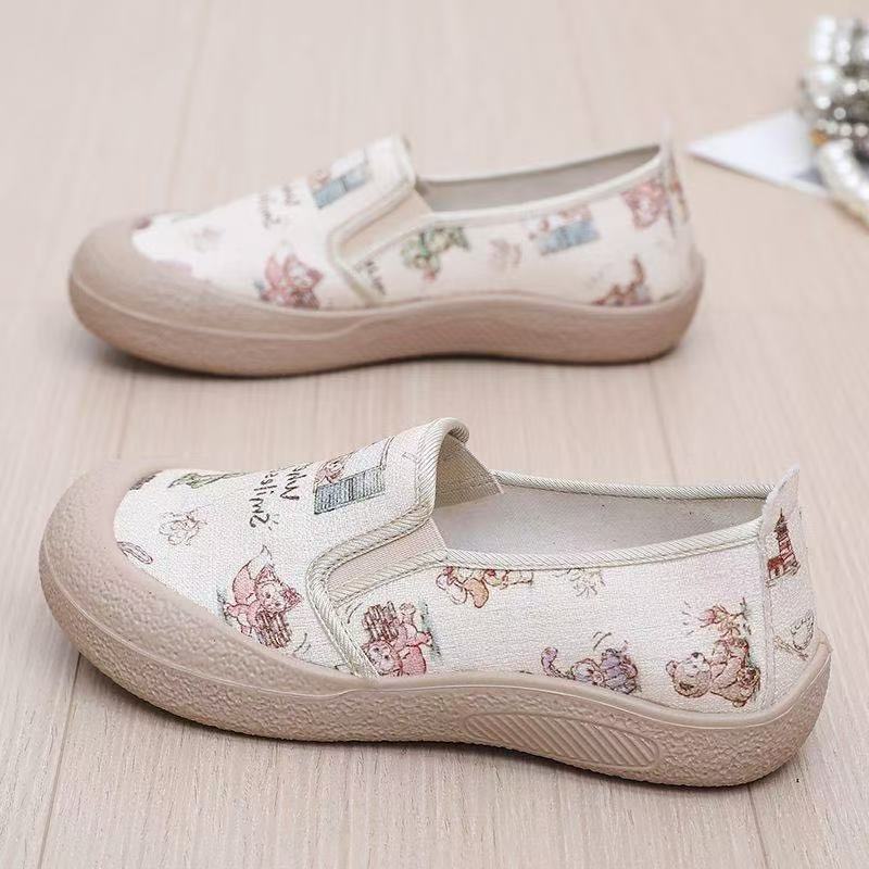 Little Chanel 2025 Spring New Style loafers for lazy women, a pair of thick-soled fashionable casual canvas shoes for women Application Scenario