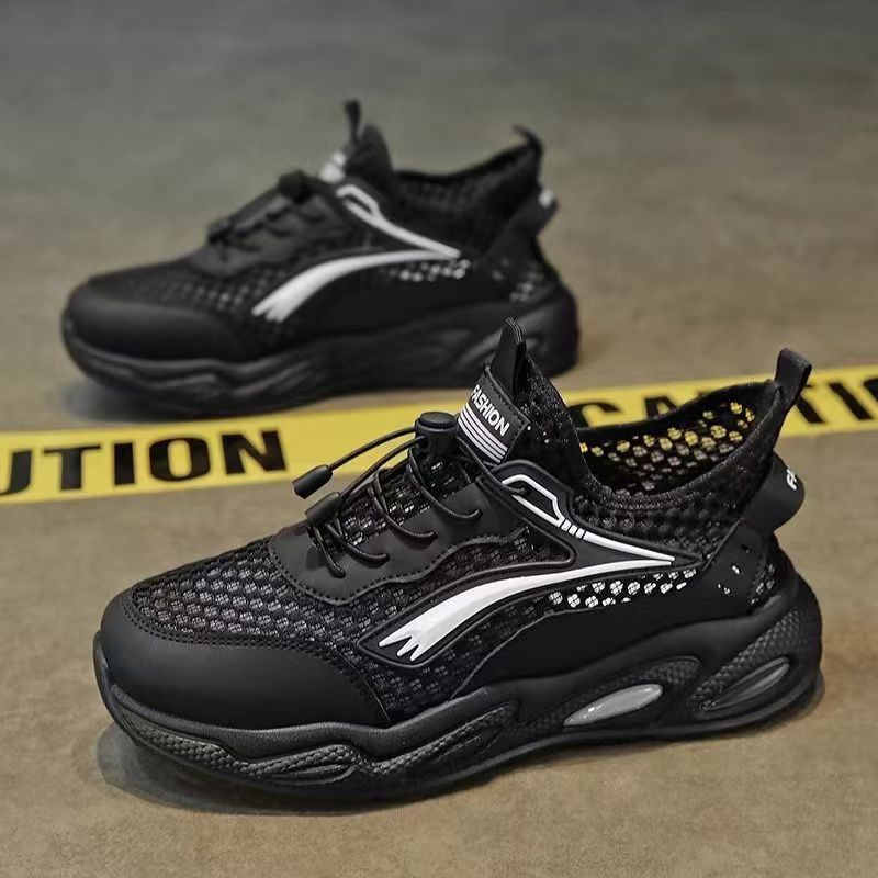 New breathable and perforated mesh men's shoes for summer, trendy and versatile men's sports shoes, casual dad shoes for teenagers Specification drawing