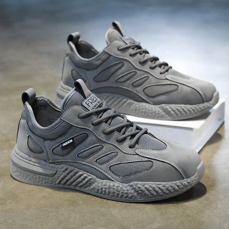 Summer new breathable mesh shoes for men, trendy and versatile thick-soled sports shoes for casual dad details Picture