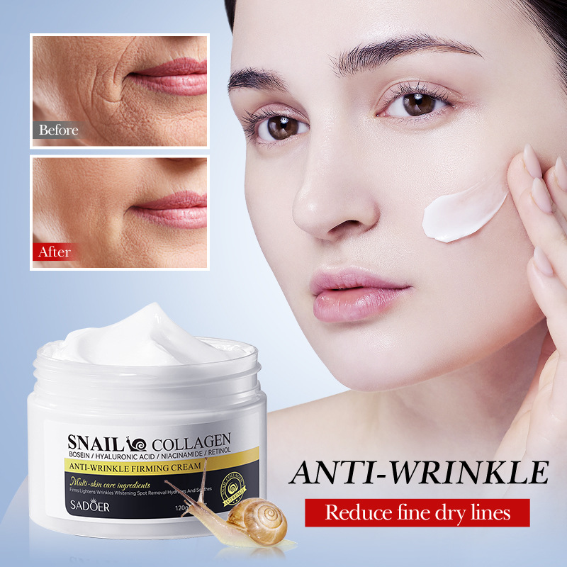 SADOER Snail Collagen Anti-wrinkle skin Care Product Set, facial cleanser and cream cross-border export wholesale details Picture