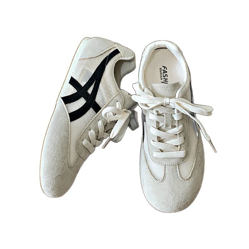 Spring/Summer 2025 multi-color De Xun women's shoes, new versatile shallow opening cross-border sports shoes, casual striped tie for export Item Picture
