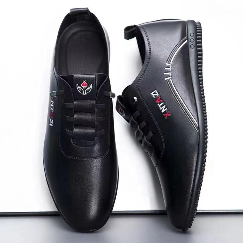 2024 Men's Spring/Summer New men's leather shoes, Korean-style trendy and fashionable leather shoes, casual leather shoes, one-piece consignment Application Scenario