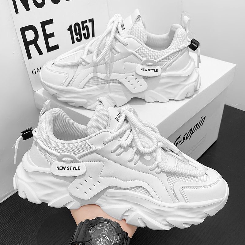 Men's shoes 2024 Summer new Men's breathable mesh shoes, men's trendy and versatile thick-soled sports shoes, casual dad shoes Specification drawing