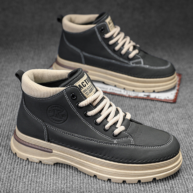 Martin Boots Men's autumn new British-style retro high-top workwear shoes are trendy and versatile, thick-soled sporty and casual ankle boots Application Scenario