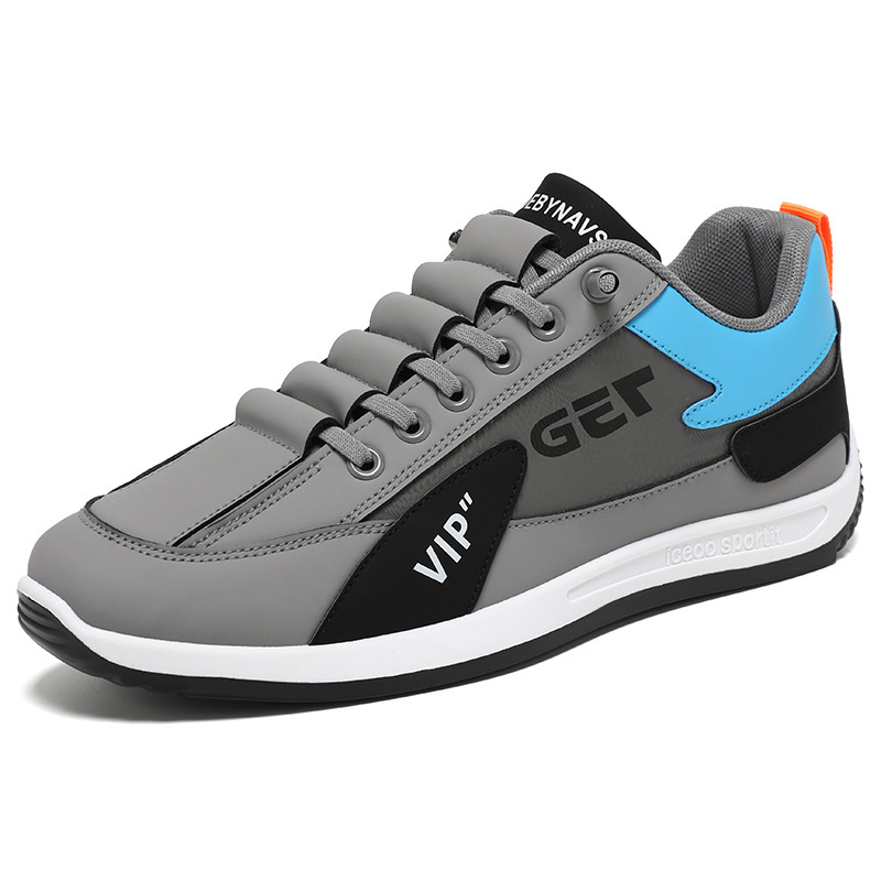 New breathable leather shoes for men in spring, trendy, versatile, anti-slip, sporty, casual, running and dad style shoes Item Picture