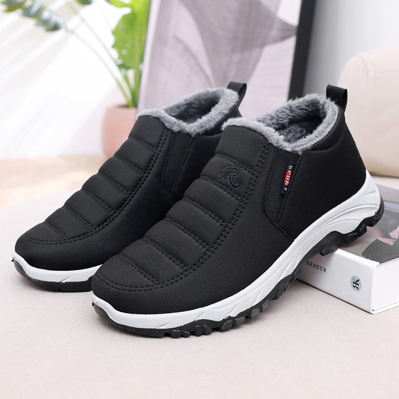 Snow cotton shoes, men's thickened and fleece warm boots, men's waterproof cotton shoes, cotton boots, warm walking shoes for middle-aged and elderly people Application Scenario