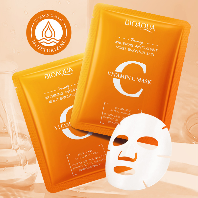 All-english BIOAOUA Vitamin C Antioxidant Brightening Mask, Hydrating and Moisturizing Mask Patch Cross-border export wholesale Item Picture