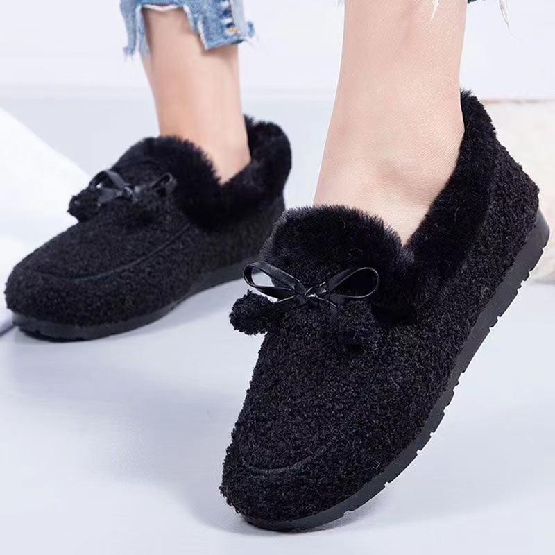Doudou Shoes Autumn and Winter new women's cotton shoes, Korean-style fleece women's shoes, woolen shoes, warm home women's shoes, one-piece consignment Application Scenario