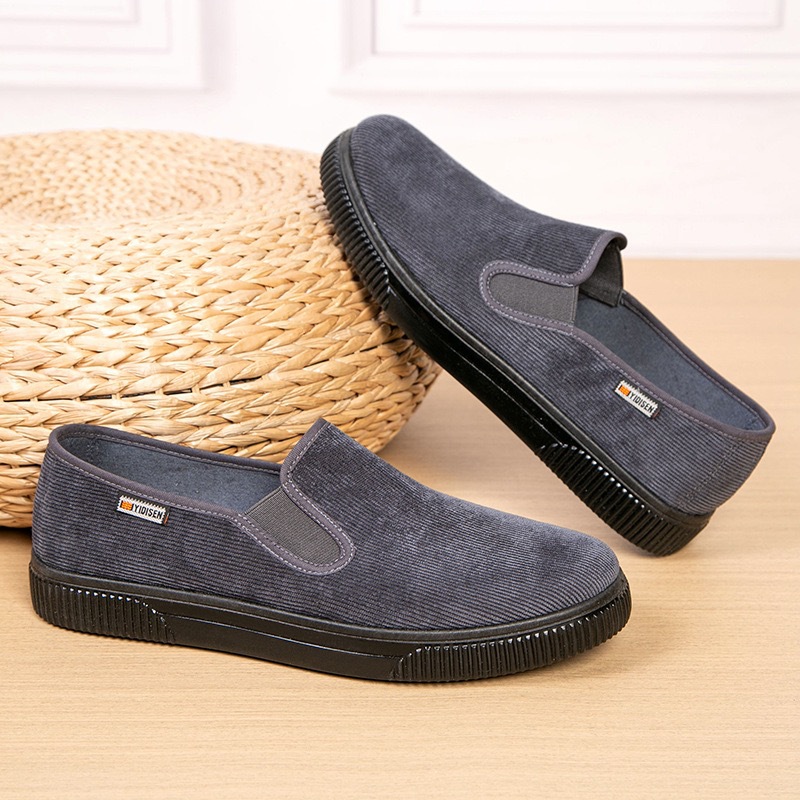 Men's summer breathable canvas shoes, men's casual one-step low-top comfortable soft-soled work shoes for export wholesale full figure
