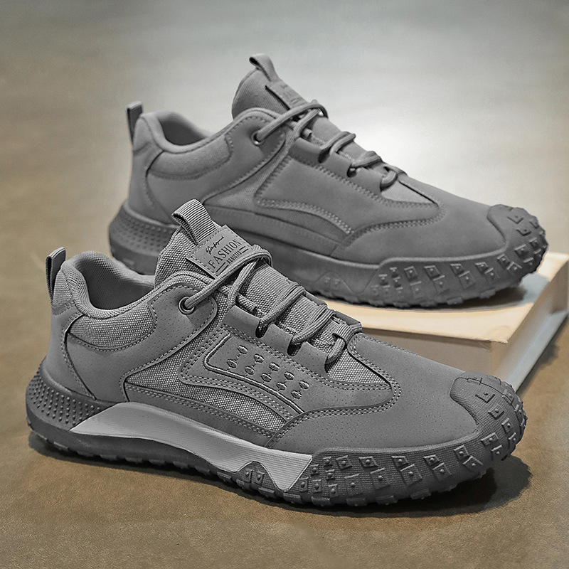 Summer new men's shoes: Breathable work safety shoes, men's anti-slip and wear-resistant, construction site work sports and casual hiking shoes for men Specification drawing